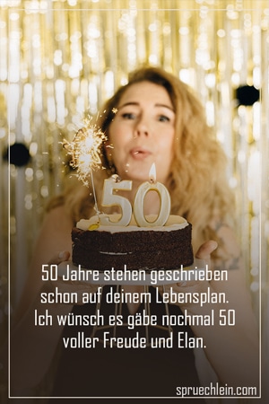 Glückwünsche zum 50. Geburtstag